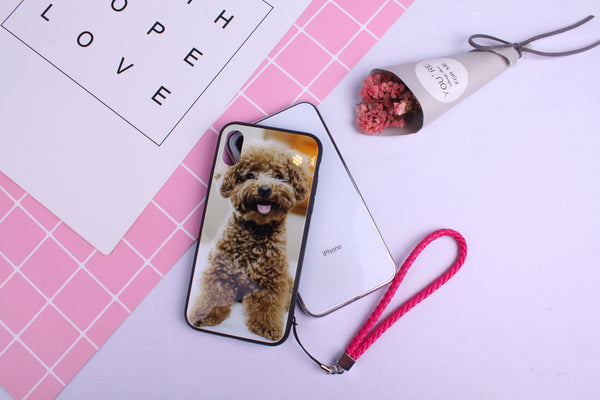 Custom Glossy Glass Case (Plain Backgroud)